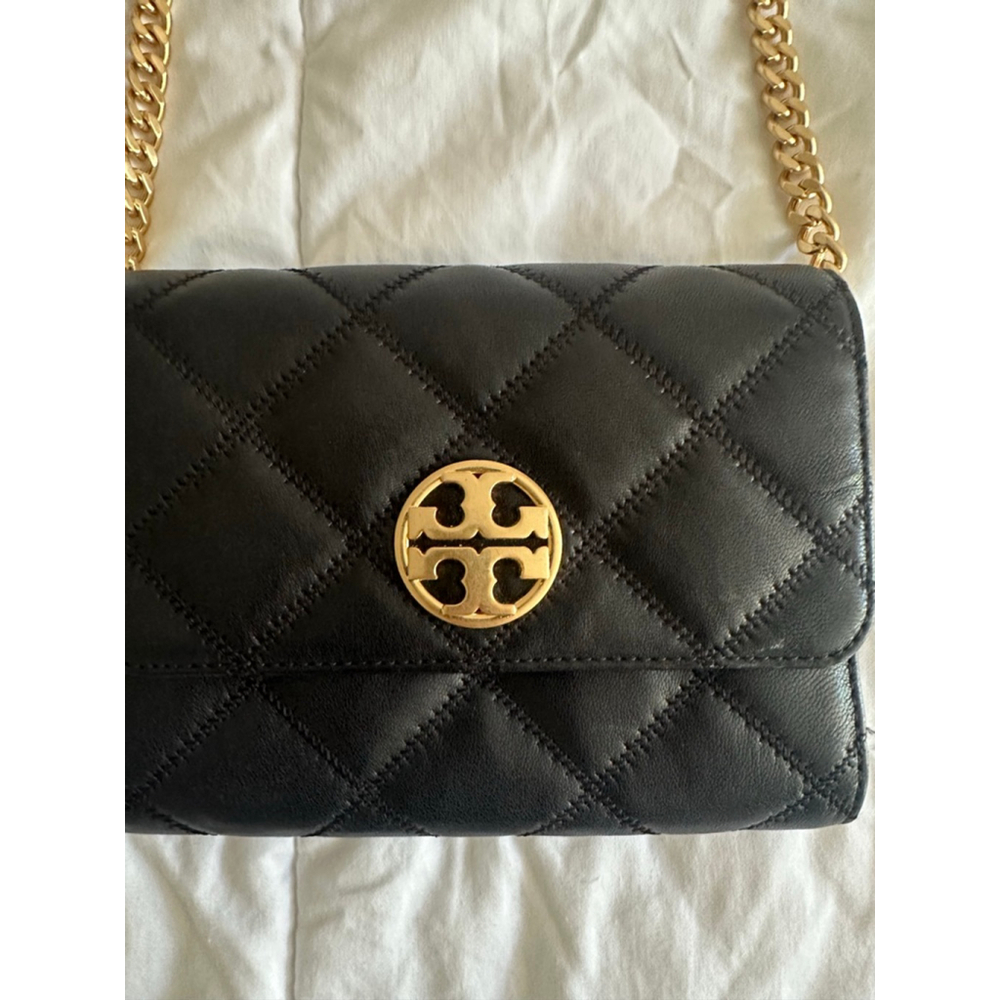 Women's Tory Burch Black Leather Crossbody Bag Small